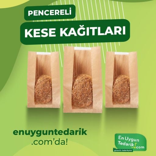 Pencereli Şamua Kraft Kese Kağıdı